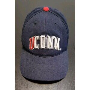 Vtg UConn Huskies University Of Connecticut Spellout College Hat Cap Snapback